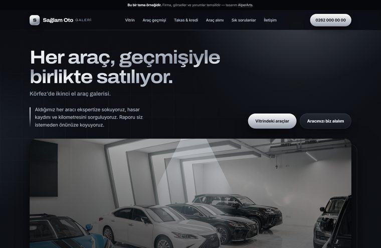 Galerici (ikinci el araç) teması önizlemesi